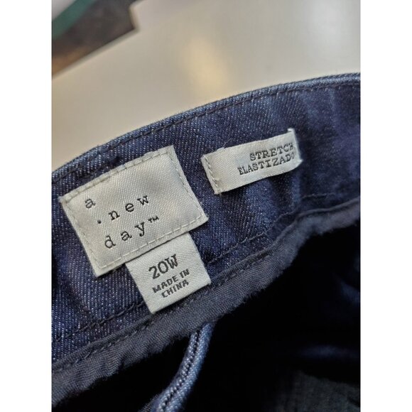 A New Day Dark Wash Wide Leg Jeans, Size 20W Brunch - Picture 7 of 10